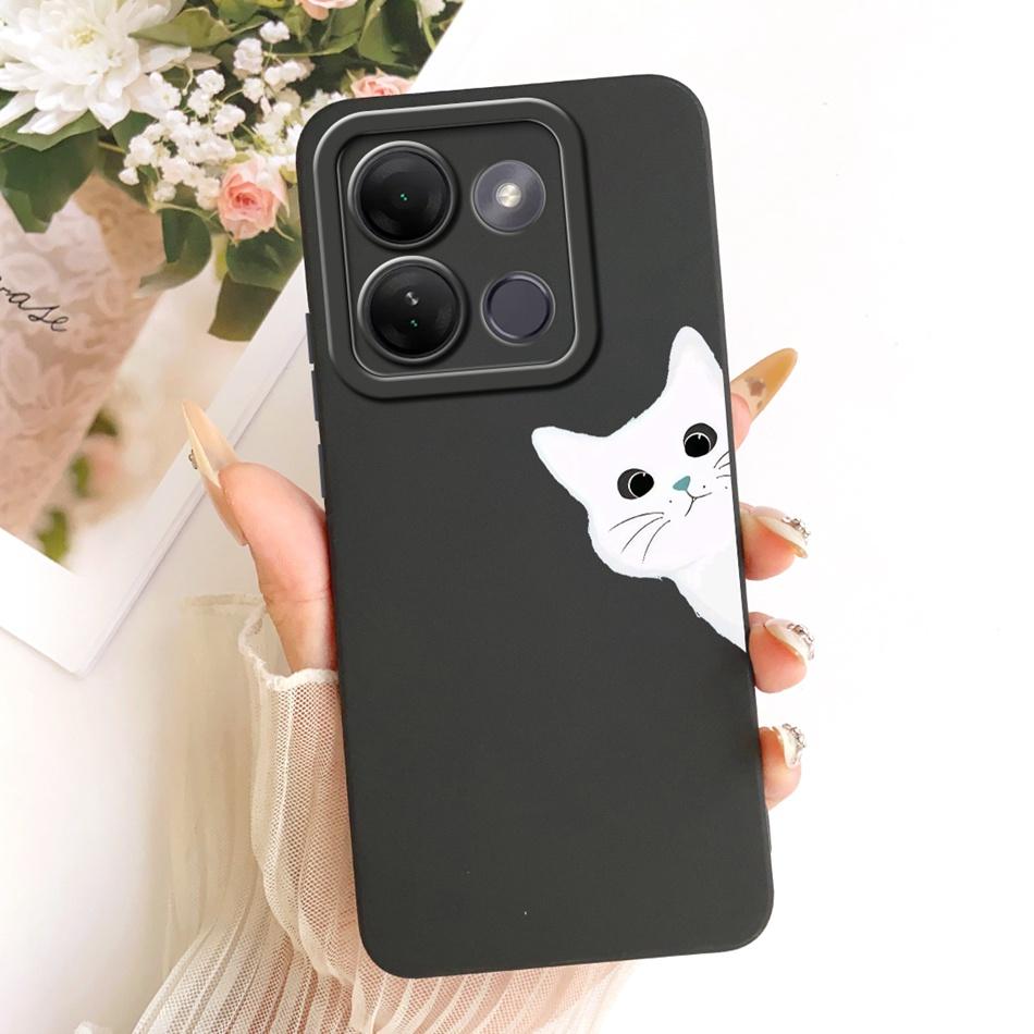 For Infinix Smart 7 HD / Smart7 Plus Cute Cat Flower Cartoon Phone Case For Infinix Smart 7HD 7Plus Soft Silicone Covers Bumpers
