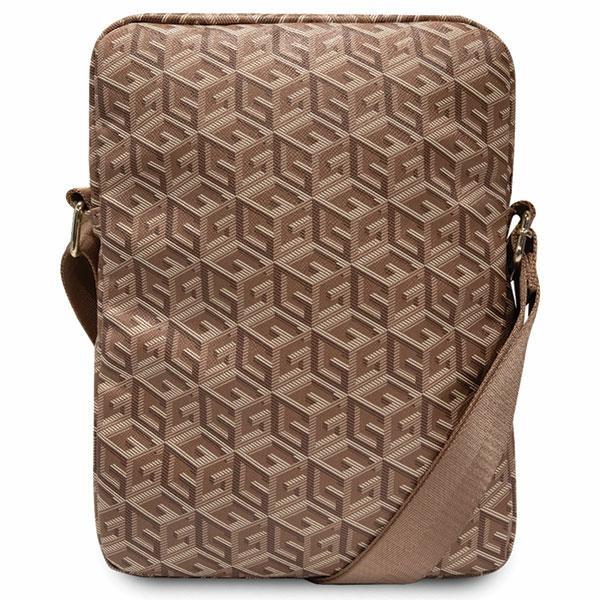 Guess Torba Gutb10Hgcfsew 10 Brązowy/Brown Gcube Stripe Tablet Bag