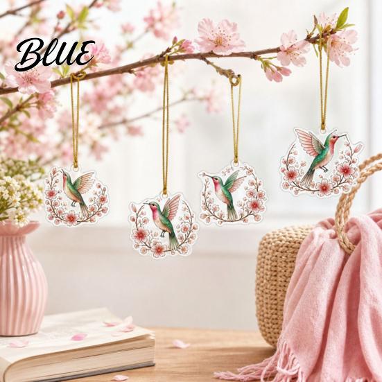 Hummingbird Advent Calendar Ornaments 2D 24 Days Christmas Calendar Cherry Blossom Countdown with Acrylic Hanging