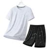 Ensemble de sport en soie glacée pour homme - Ensemble d'extérieur pour homme - Ensemble court ample à séchage rapide pour homme - Ensemble deux pièces à séchage rapide pour la course à pied et le fitness