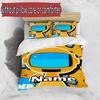 3pcs Duvet Cover Set (1*Duvet Cover + 2*Pillowcase, Without Core), Custom Name Cosmic Bot Crew Pattern Bedding Set, Home Bedroom Decor Gift