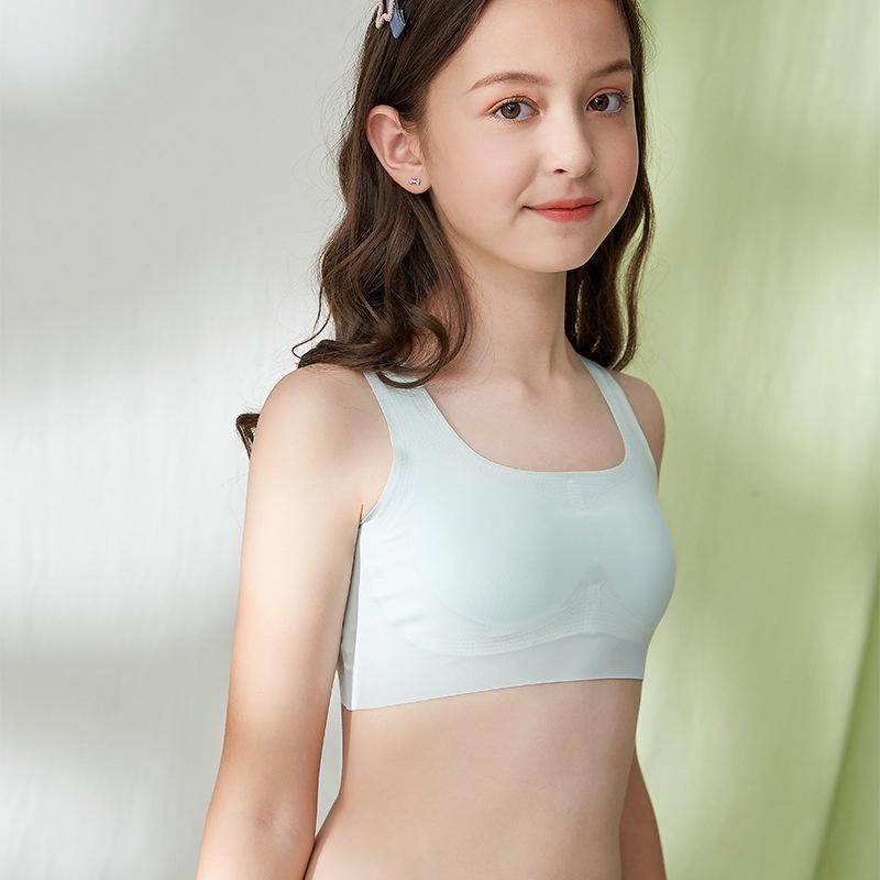 Teenager Latex Padded Bra /Training Bra Seamless Without Trace Kids Bra