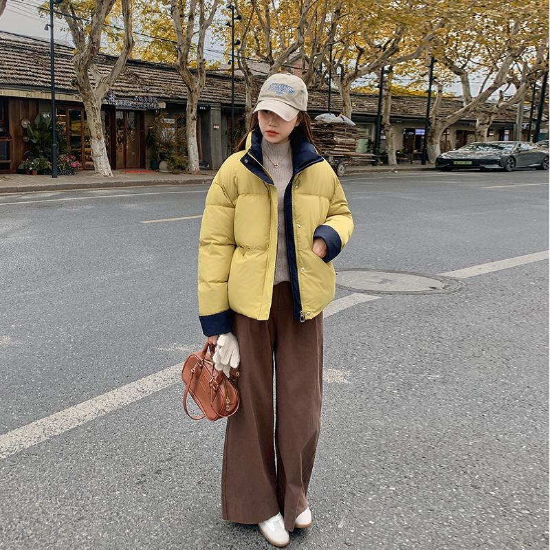 Autumn Winter Thicken Warm Parka Women Casual Solid Color Loose Short Jackets Outwear