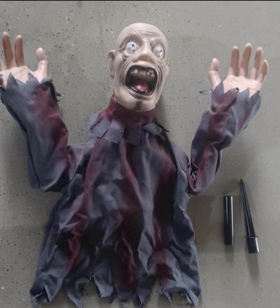 Halloweenská hororová panenka zemnící kolík houpající se duch hlasové ovládání dekorace hororový zombie nábytek trávník zahrada domácí dekorace