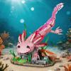 998 Teile Kreatives Wassertier Amphibien Axolotl Modell Bausteine Salamander Konstruktionssteine Spielzeug Geschenk für Kinder Erwachsene