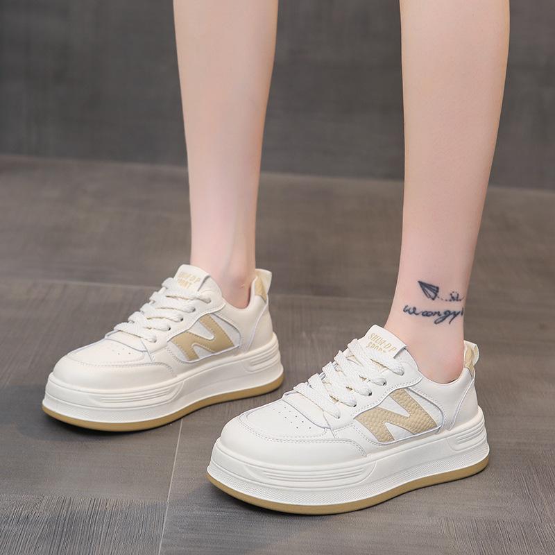 Premium thick-soled white shoes women's autumn new versatile heightening board shoes non-slip casual shoes