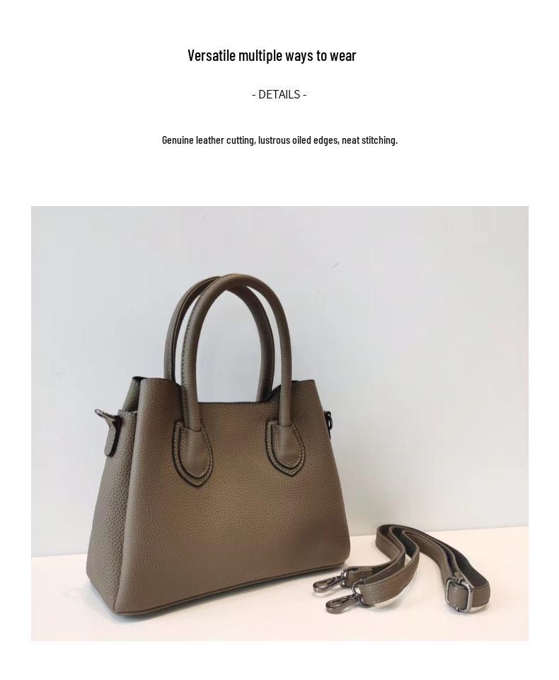 2025 Women's Genuine Leather Large Capacity Handbag - Autumn/Winter Crossbody Tote Bag