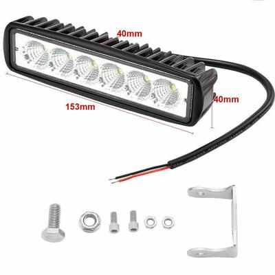 6 LED 18W Car LED Work Light DRL Spotlight High Bright Waterproof Auto Offroad SUV Truck Headlights Driving Lamp 12V