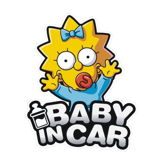 Car Sticker Self-adhesive Waterproof Decorative Eco-friendly Tear Resistant Reflective Cartoon Shape Baby In Car Print No Mark Left Bumper Decals