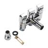 New Practical Balcony Bathroom Kitchen Faucet Tap Control Valve Valve Silver Stainless Steel 1-In-Three Black Gray