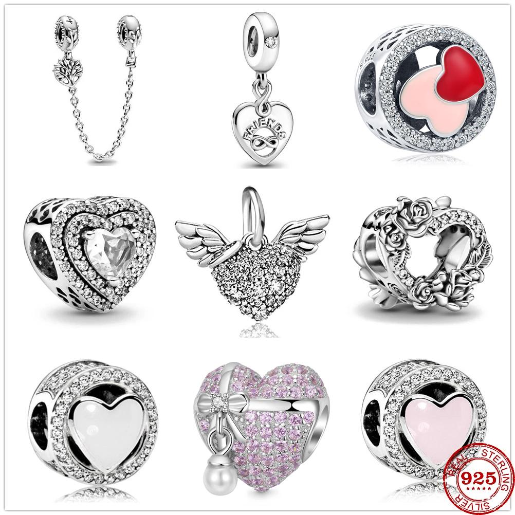 

Новые бесконечные обещания любви, семейное дерево, защитная цепочка, бусины, подходят для оригинальных модных подвесок, серебряный браслет 925 пробы, сделай сам, женские ювелирные украшения