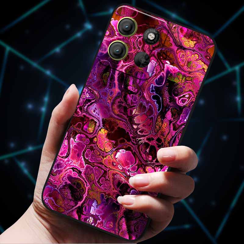 For Moto G15 4G Case Painted Cats Soft Silicone Lovely Back Case for Motorola Moto G15 Power G 15 Phone Cover MotoG15 etui Funda