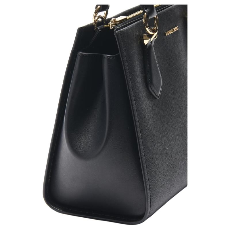 Michael Kors MARILYN Brand Classic Logo Cow Leather Handbag Medium Women's Black