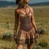 Vestido Floral de Mujer con Escote en V y Tirantes Finos 2026: Falda Retro, Versátil y de Corte Ajustado para el Uso Diario y las Vacaciones
