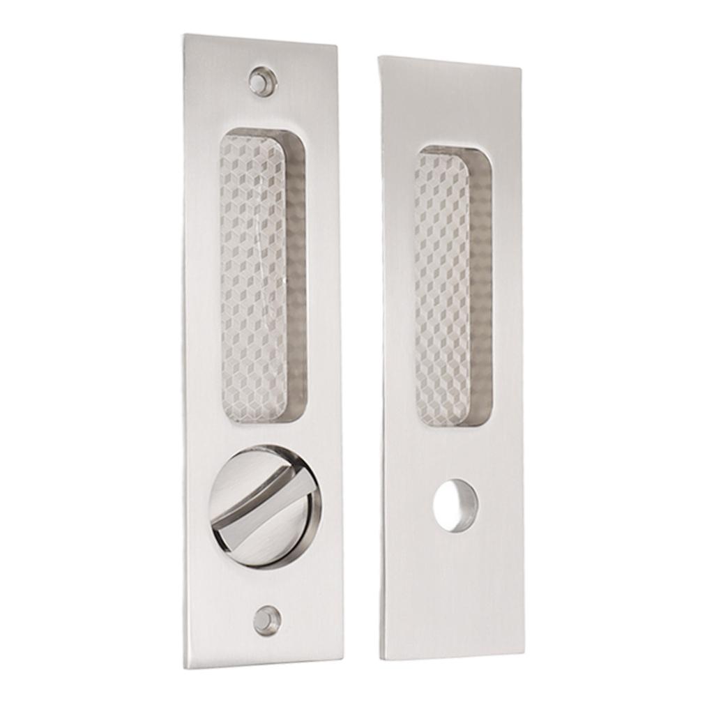 Sliding Door Mortise Lock with 2 Keys Zinc Alloy   Recessed Handle     for Wood Furniture Hardware
