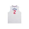 Nike X NBA Kids Basketball Jersey Collaboration Quick-Dry Letter Number Print Breathable V-Neck Leonard Clippers No. 2 Kids Jerseys 3Z2B7BZ1P-CLIKL