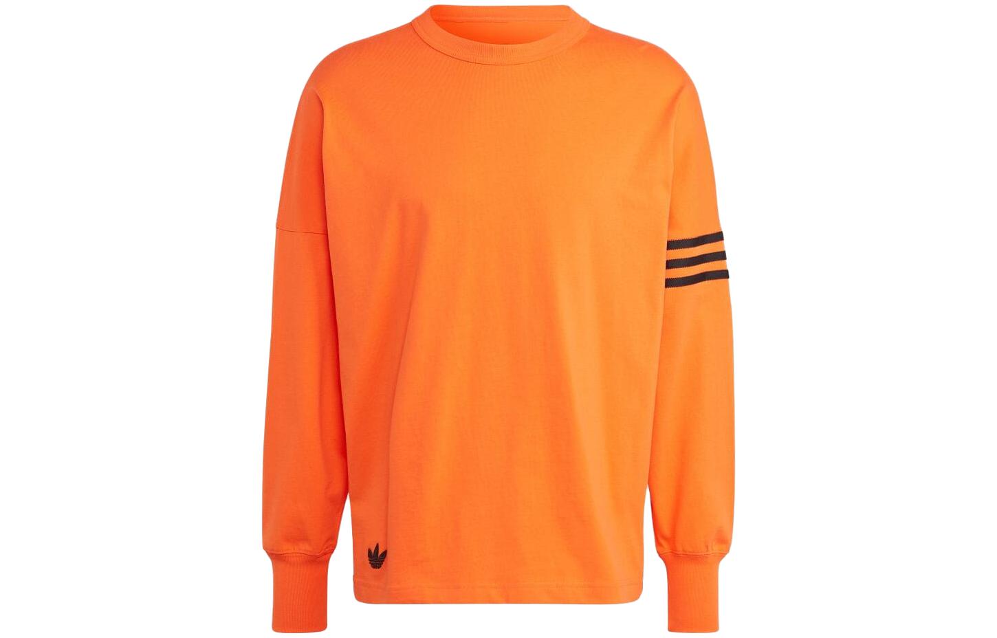 Adidas Originals Neuclassics T Shirts Men s Orange Crew Neck Moderate Straight Fit IM2098 XL