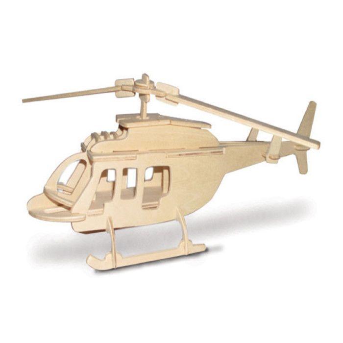 Wooden Model Helicopter (Bell 206)