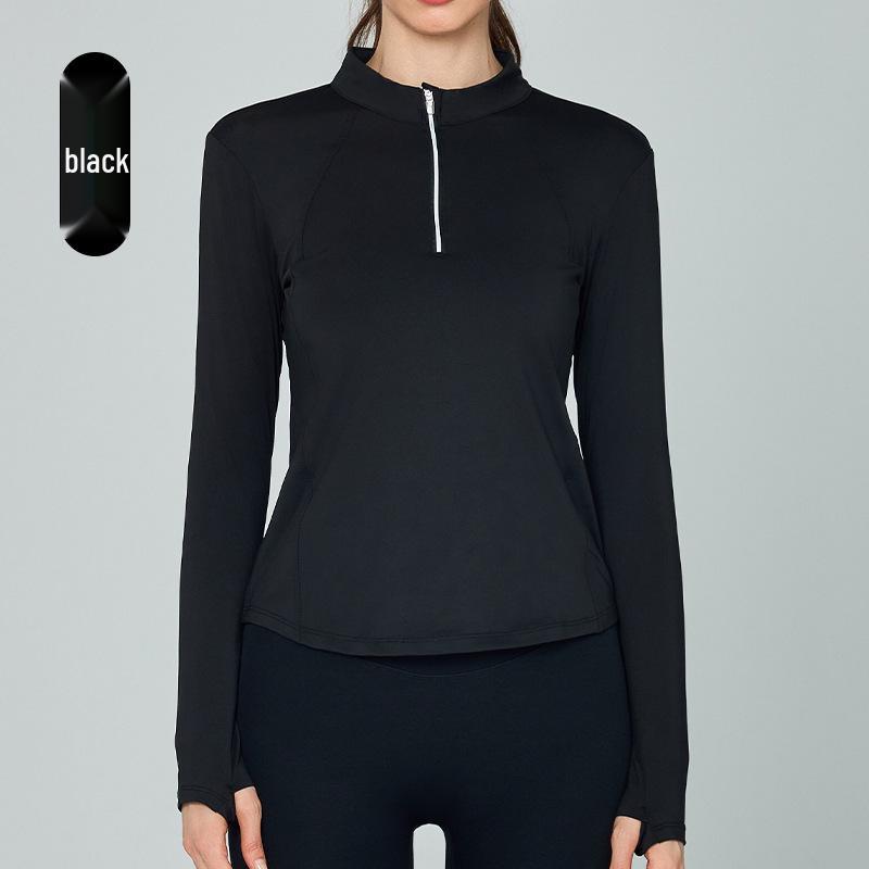 

Женский топ для йоги с длинным рукавом и светоотражающей полосой - Облегающий и дышащий для фитнеса на открытом воздухе M