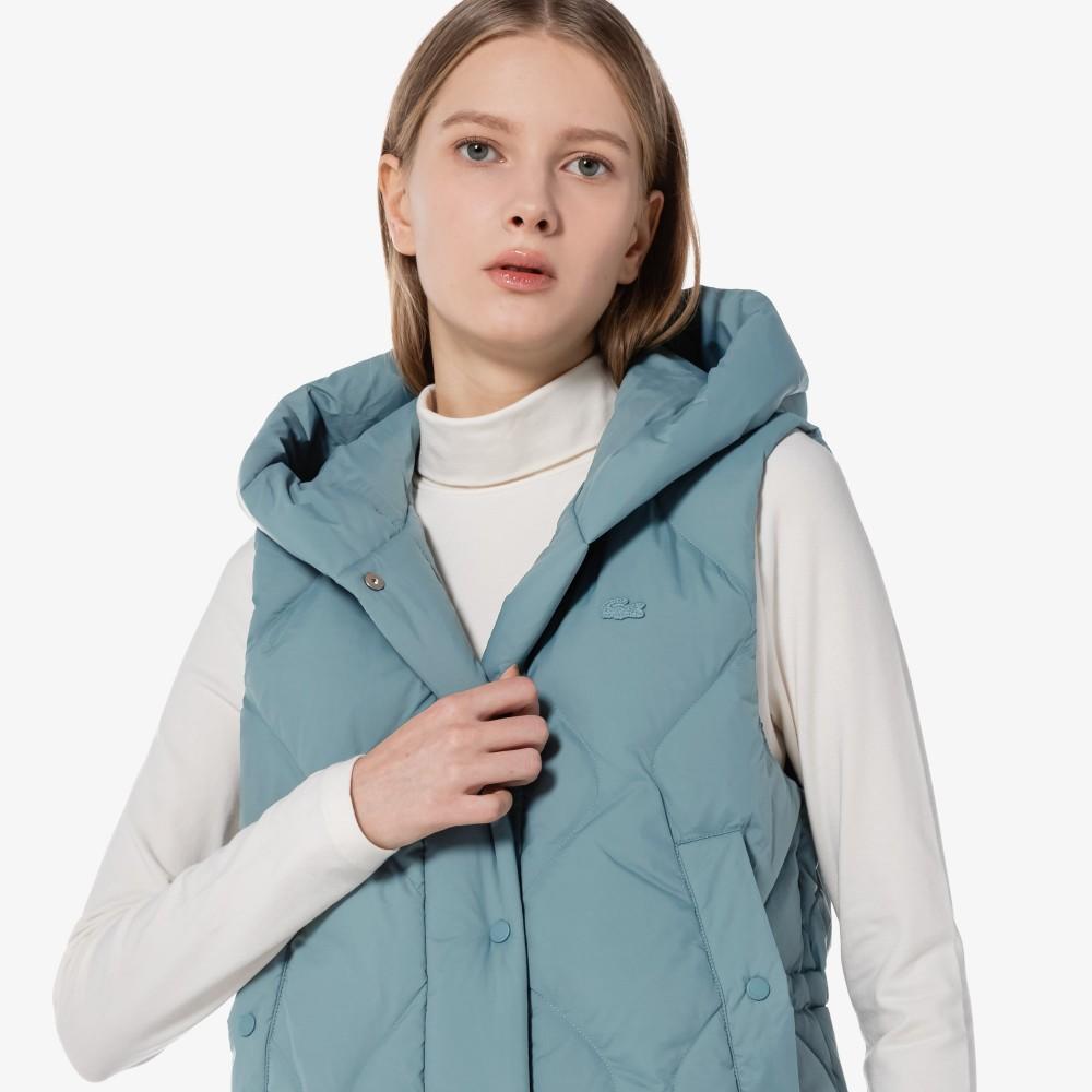[Lacoste] Women's Hooded Quilted Down Vest BF521E-54NBMY