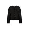 Polo Ss24 Solid Color Logo Embroidered Crew Neck Single-Breasted Slim Fit Long Sleeve Knit Sweater Women Sweater WMPOKNINDW20003-001