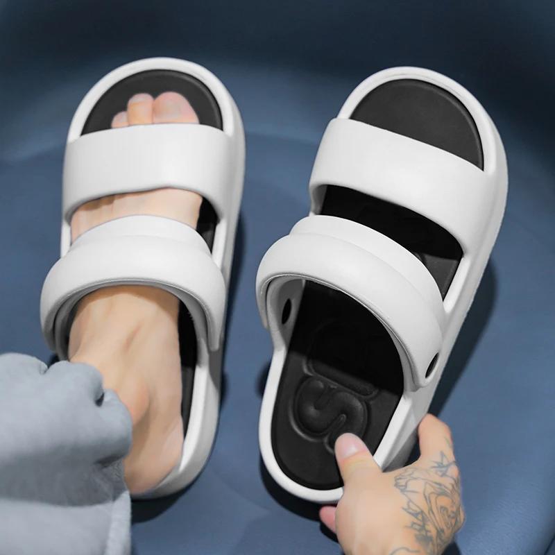 Fashion Slippers Men Women Casual Clogs Breathable Soft Beach Sandals Flip Flops Outdoor Walking Shoes No-Slip Mute Home Footwear Slides