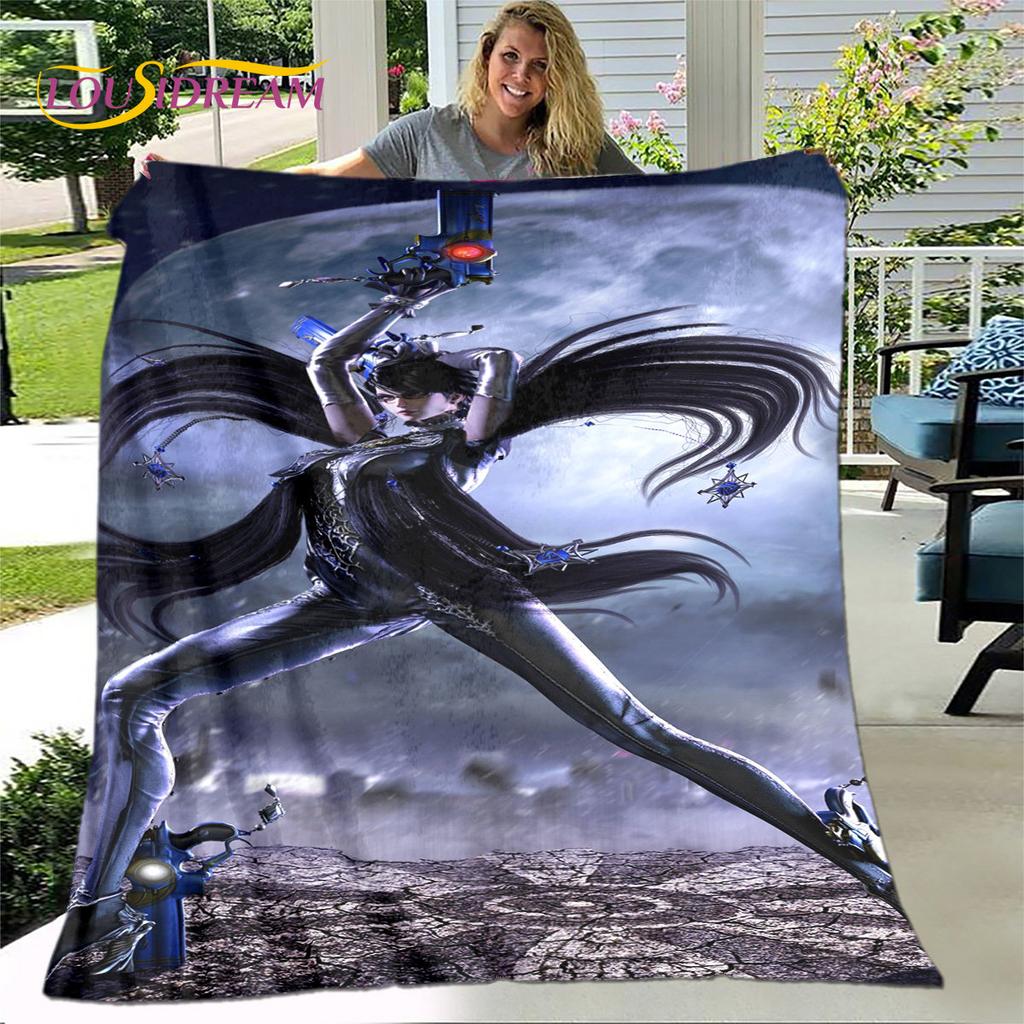 Bayonetta Sexy Game Gamer Cartoon Soft Plush Blanket,Flannel Blanket Throw Blanket for Living Room Bedroom Bed Sofa Picnic Cover