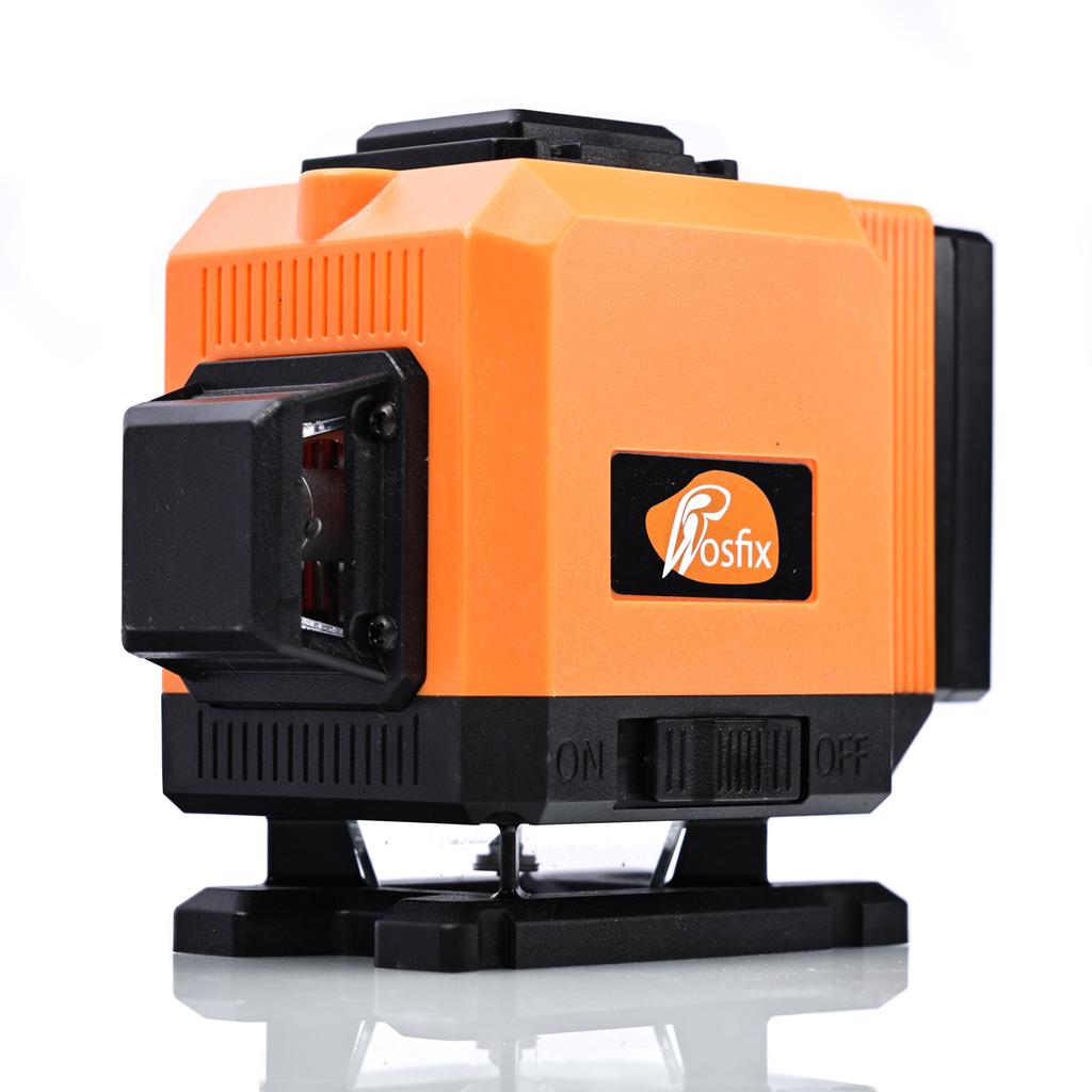 Rosfix Poziomica Laserowa Orange Tiger ROT12L – 12 Linii Laserowych | Samopoziomowanie | Statyw 43-120 Cm Z Pokrowcem