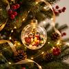 Acryl Festlicher Baumschmuck Leuchtendes Weihnachtsgeschichte Ornament, Leuchtender Ball mit Warmem LED-Licht, Mini Feiertags Innen Saisonale Wohnkultur Szene