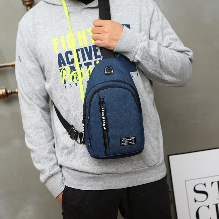 2026 Men's Chest Bag Oxford Cloth Chest Bag Men And Women Shoulder Bag Outdoor Sports Messenger Bag Men's Oxford Cloth Chest Bag