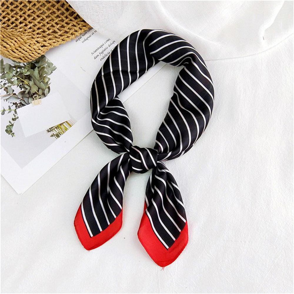 Floral Print Headkerchief Neck Scarves Women 70CM Square Headband Hijab Scarf For Ladies