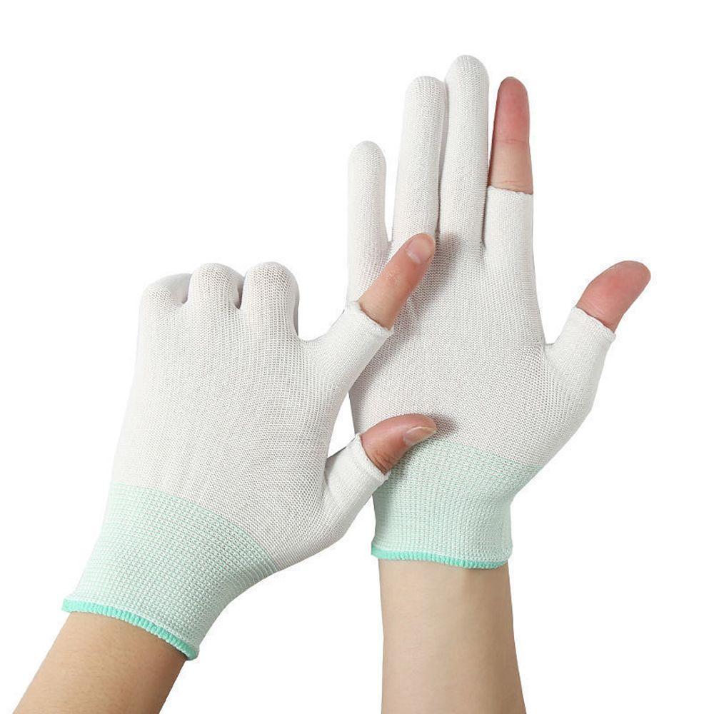Picking Gloves Fingerless  Gloves Anti-skid Mittens Men Nylon Gloves Show Two Fingers