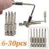 6/12 Stück Magnetische Dreieck-Schraubendreherbits S2 Stahl 1/4 Zoll Sechskant-Schaft Schraubendreherbit-Set DIY Handwerkzeuge