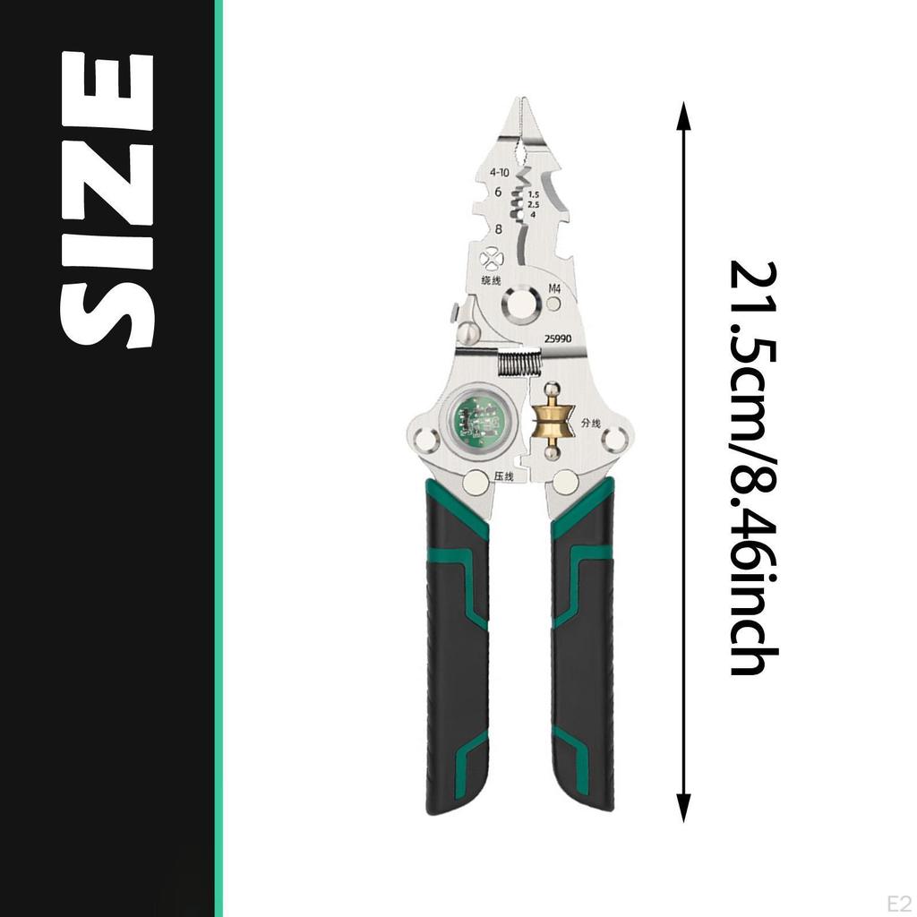 Wire Stripper Crimper Folding Ergonomic Steel Manual Wiring Tool Multifunctional Professional