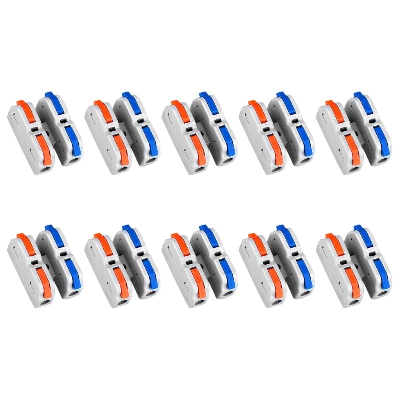 10Pieces Practical 2 Poles Cable Connectors for Efficient 12V Wiring Solution In Car and Trucks Easy Installion Designs