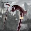 Red Wooden Single Joint Fashion Walking Stick Decorative Cospaly Cane Halloween Mace Crutch  Wand Crosier 92cm