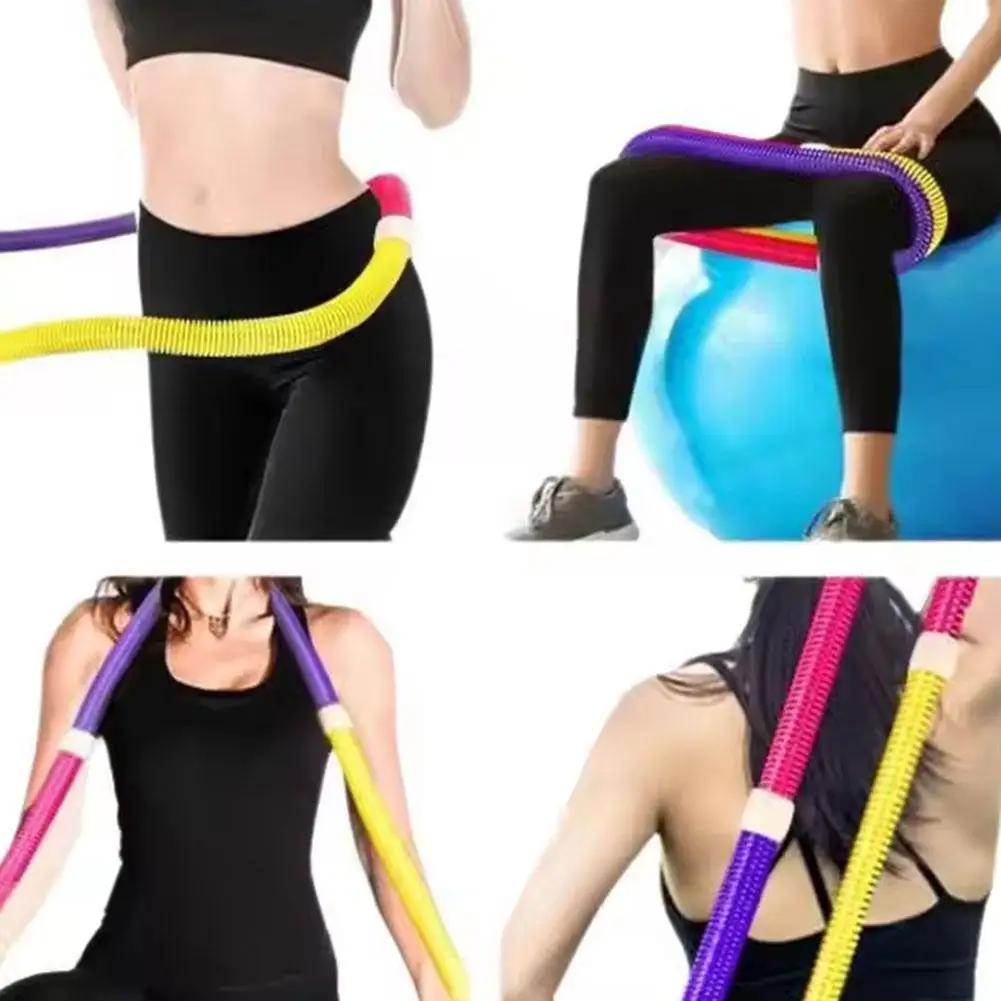 Soft Foldable Fitness Sports Hoop Waist-Friendly Spring Design For Adult Womens Workout Fitness Hoop Slimming Exercise Equipment