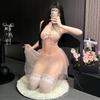 Sex Underwear Transparent Small Chest Gathering Fish Bone Suspender Nightdress Sexual Mesh Perspective Dress Temptation