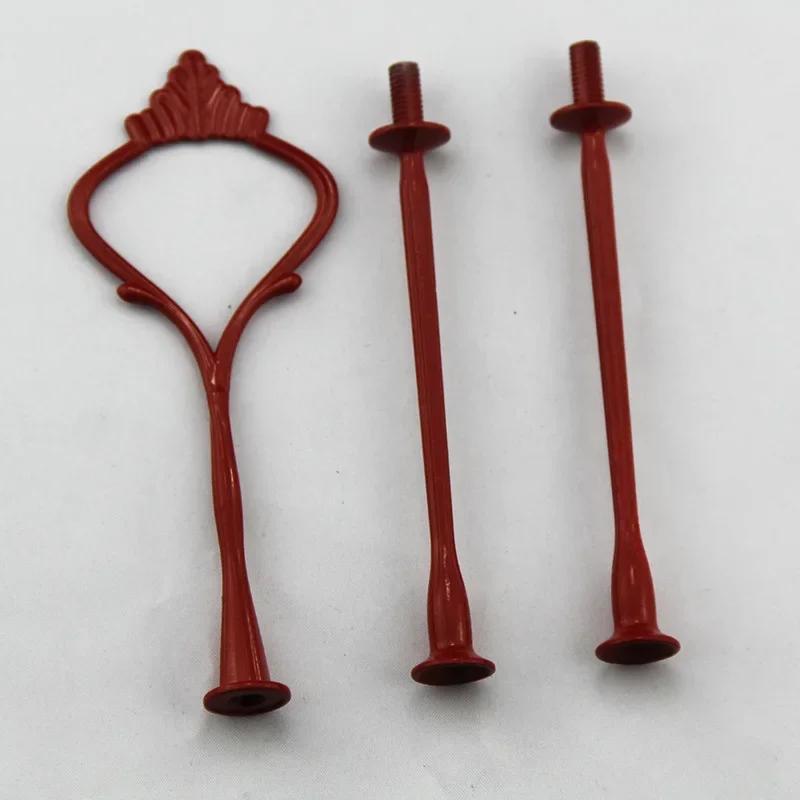 Crown 3 Tier Cake Cupcake Plate Stand Handle Hardware Fitting Holder for Fruit Tray Cake Plate Home Kitchen Dining Cake Tool