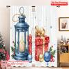 2pcs 2D Flat Printing Merry Christmas Drapes Christmas Gifts Lantern Holly Berries Polyester Fabric Without Electricity 0