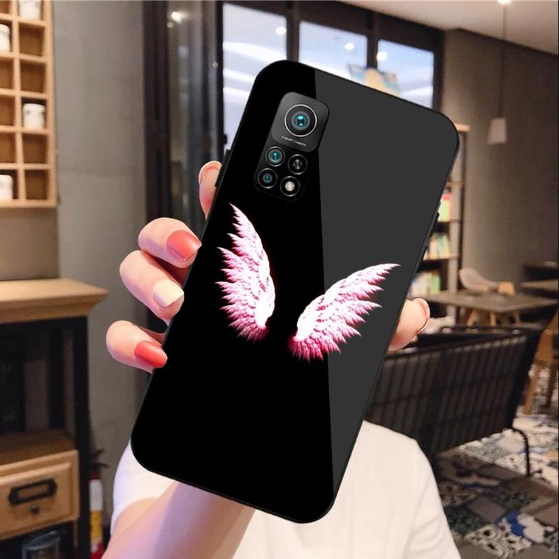 Wings Of Destiny Mobilskal För Xiaomi 12 11T 10 9 Redmi Note 11 10 10S Pro Redmi 9 9A 8 Svart PC Glas Mobilskal