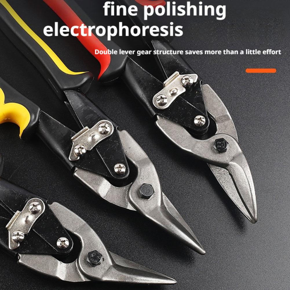 1Pc Multifunctional Iron Sheet Scissor Aviation Tin Snips Heavy Duty Chrome Vanadium Steel Metal Cutter Shears For Cutting Sheet
