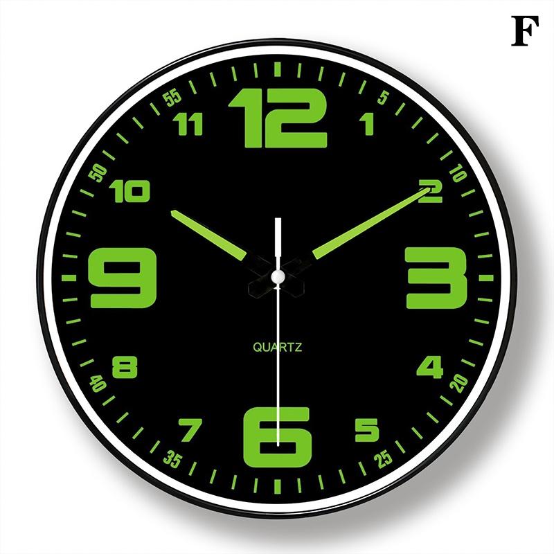 1 Pcs Luminous Wall Clock Light In Dark Night Digital Quartz Movement Bedrooms Living Room Study Loudspeaker Mute Clock For Home