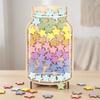 Interactive Star Reward Jars with 45 Stars Star Flower Shape Self-discipline Reward Bottle Office