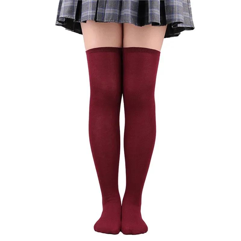 Ladies Girls Long Tube Socks Black White Striped Long Socks Women Sexy Over Knee Thigh High Socks Over The Knee Stockings