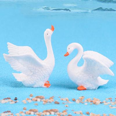 Yousheng – modèle de cygne en résine, 1 pièce, bricolage Miniature, paysage, jardin, bonsaï, ornements