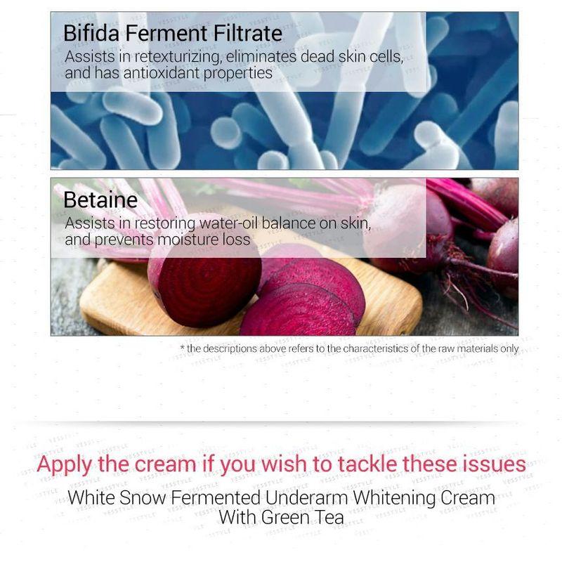 Nella - White Snow Fermented Underarm Whitening Cream With Green Tea