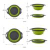 Round Folding Drain Basket Fruit Vegetable Washing Basket Foldable Strainer Colander Collapsible Drainer Kitchen Storage Tool