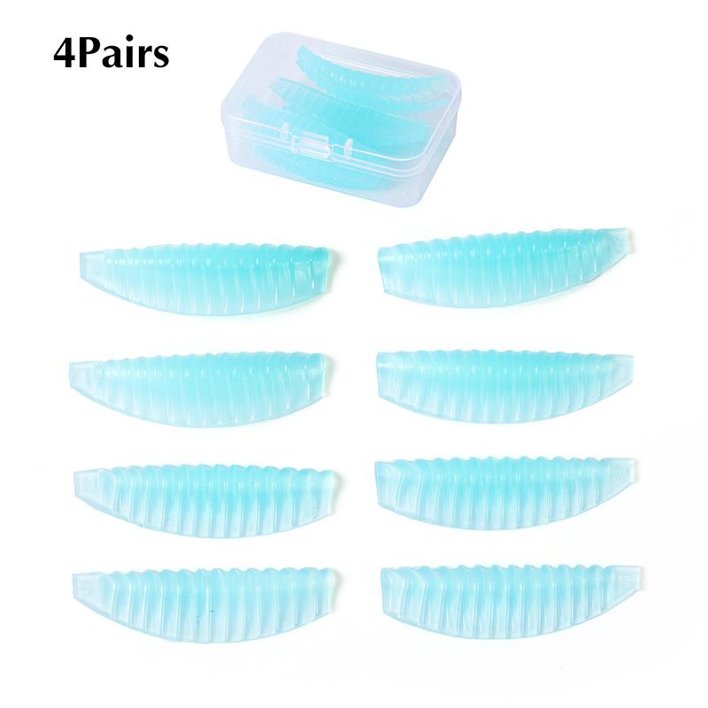4pairs Reusable Eyelash Lifting Silicone Lamination Pad Vertical Stripe Perm Rods 3d Lashes Extension Curler Makeup Tool