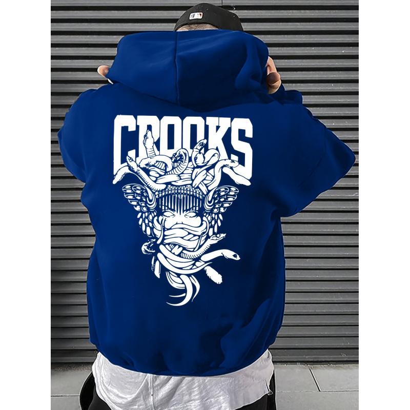 Men's Geometric Print Hoodie – a Stylish Loose Casual Pullover